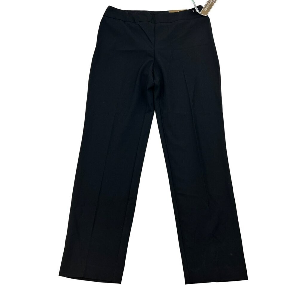 JM Collection Pull On Dress Pants Straight Leg Black Size 8P Tummy Control New